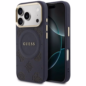 Guess Peony Hot Stamp MagSafe Suojakuori iPhone 17 Pro:lle - Sininen
