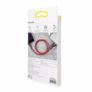 Baseus Cafule USB Lightning -kaapeli 2,4A 0,5m punainen
