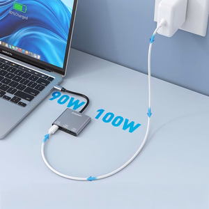 Wozinsky WHCH-01 USB-C PD 100W HDMI 4K@30Hz USB-A 10Gbps Keskitin - harmaa