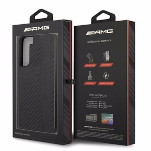 AMG Carbon Stripe&Embossed Kotelo Samsung Galaxy S22+ - musta