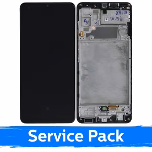 LCD Display Compatible With Samsung A325 A32 4G Black With Frame (Service Pack)