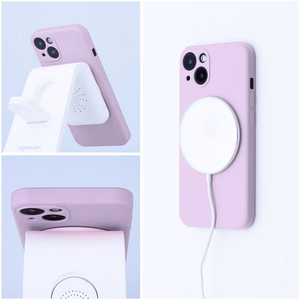 Silikoninen Mag Cover-suojakuori mallille iPhone 17 Pro / 18 Pro, MagSafe-yhteensopiva kameransuojauksella – vaaleanpunainen