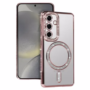 Puhelinkuori Bling MagSafe Samsung Galaxy A26 5G vaaleanpunainen (m)