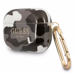 Guess GUAPUCAMG AirPods Pro -suojus musta/musta Camo-mallisto