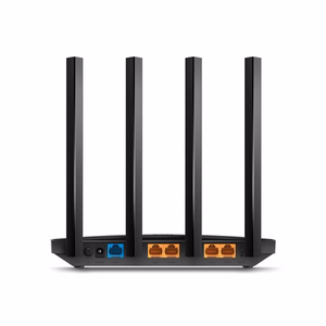 Musta kaksitaajuuksinen TP-Link Archer C6U AC1200 Gigabit Wi-Fi -reititin