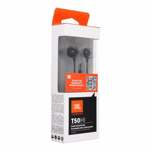 Langalliset kuulokkeet Jack 3,5 mm mikrofonilla JBL T50HI 360 musta