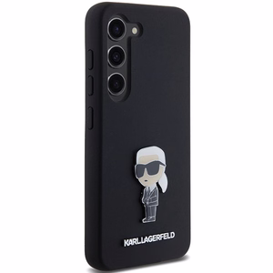 Karl Lagerfeld Silikoninen Ikonik Metal Pin Suojakuori Samsung Galaxy S24+:lle - musta