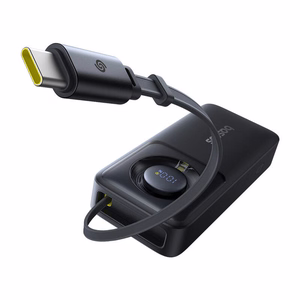 Powerbank Baseus OS Free2Pull 10000mAh 30W +kaapeli (musta)