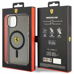 Ferrari FEHMP14MURKK iPhone 14 Plus 6.7" musta/musta hardcase Translucent Magsafe