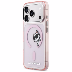 Karl Lagerfeld IML Peekaboo MagSafe Suojakuori iPhone 17 Prolle - Vaaleanpunainen
