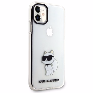Karl Lagerfeld Ikonik Choupette -suojakuori iPhone 11 / Xr:lle - läpinäkyvä