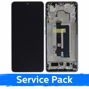 LCD Display Compatible With Xiaomi Poco X6 Pro 5G With Frame / Grey / (Service Pack)