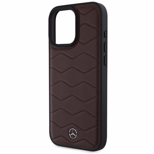Mercedes MB Waves Nahkainen Suojakuori iPhone 16 Pro Max:lle - Punainen