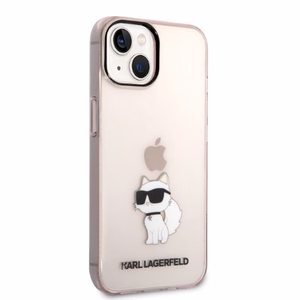 Karl Lagerfeld KLHCP14MHNCHTCP iPhone 14 Plus 6.7 vaaleanpunainen/vaaleanpunainen kova suojakuori Ikonik Choupette