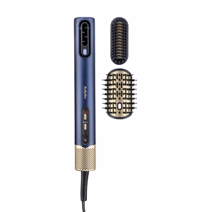 BaByliss AS6550E – 1500 W ionisoiva kuumailmaharja, 3 lämpöasetusta, sininen/kullanvärinen