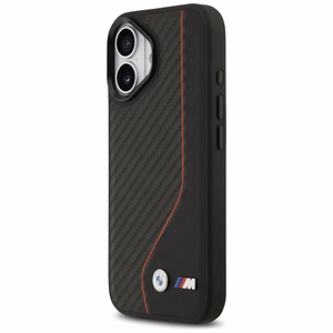BMW M Carbon Line & Logo MagSafe Suojakuori iPhone 17:lle - punainen