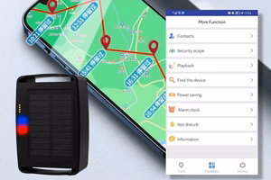Karjan GPS-paikannin aurinkopaneelilatauksella