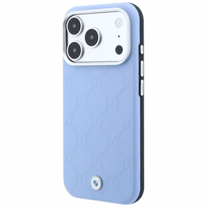 BMW-kotelo mallille IPHONE 18 Pro/17 Pro MagSafe-yhteensopiva (Sign Deboss Quilted W/ Metal Logo) (väri: sininen)