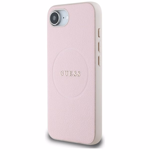 Guess Grained Ring MagSafe iPhone 16e Case - Pink