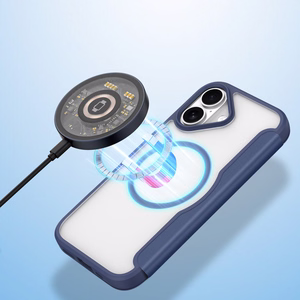 Dux Ducis Skin X Pro iPhone 17 Air Suojakuori MagSafe-tuella ja Lompakolla - Sininen