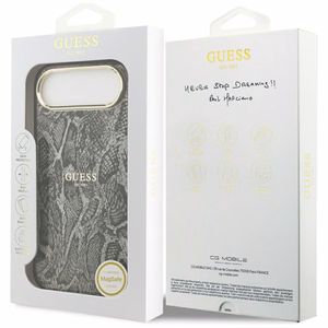 Guess Python Pattern MagSafe Suojakuori iPhone Air:lle musta