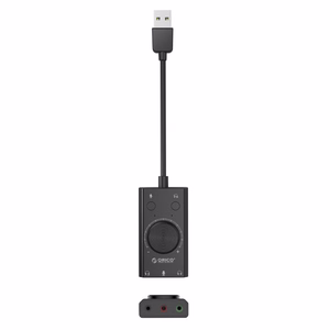 Orico SC2 External Multifunction Sound Card with USB-A - Black