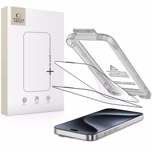 Tech-Protect Quick Set+ 2 kpl Karkaistu lasi iPhone 15 Pro:lle - Musta
