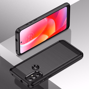 Carbon Case Joustava suojakotelo Motorola Moto G Power 2022 musta