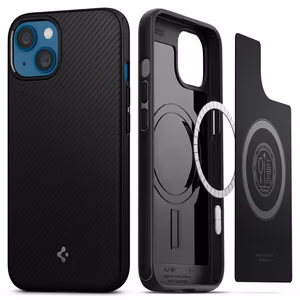 Spigen Mag Armor -kotelo MagSafella iPhone 13:lle - Matta musta