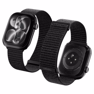 Spigen WBF01 ranneke malleille Apple Watch 44 / 45 / 46 / 49 mm, musta