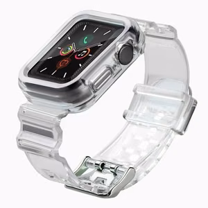 Silikoniranneke Rannekoru Kotelo Hihna Light Set for Apple Watch 40mm - Musta