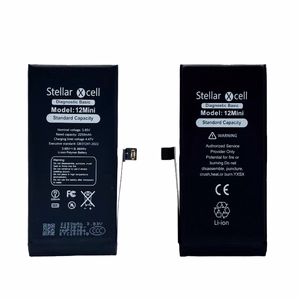 StellarXcell Diagnostic -akku Apple iPhone 12 mini -puhelimeen, 2227 mAh (vakiokapasiteetti + laadukas BMS-kopio)