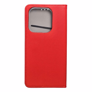 SMART CASE kirjamallinen kotelo puhelimelle XIAOMI Redmi Note 14 4G (GLOBAL - 163,25mm x 76,55mm x 8,16mm) punainen