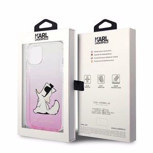 Karl Lagerfeld KLHCP14MCFNRCPI iPhone 14 Plus 6.7 "kovakotelo vaaleanpunainen / vaaleanpunainen Choupette Fun