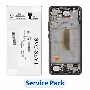 ServicePack LCD-näyttö SAMSUNG A34 5G:lle musta A346B GH82-31201A