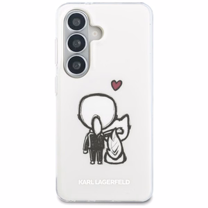 Karl Lagerfeld suojakuori IML Karl ja Choupette MagSafe Samsung Galaxy S26:lle läpinäkyvä