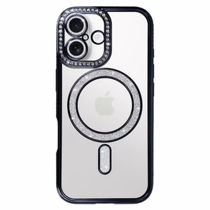 Bling MagSafe Suojakuori iPhone 17:lle musta