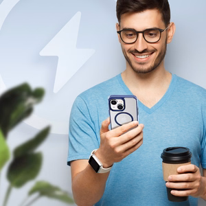 Dux Ducis Clin2 tapauksessa iPhone 14 Plus magneettinen MagSafe kansi sininen