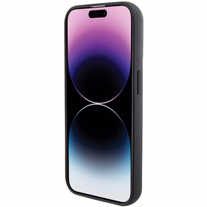 Karl Lagerfeld Fixed Glitter Choupette Logo Metal Pin suojakuori iPhone 15 Pro Max:lle - hopeinen