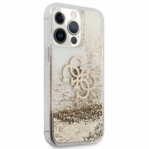 Guess 4G Big Liquid Glitter Suojakuori iPhone 13 Pro Max 6.7" - Kultainen