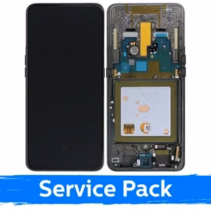 LCD-näyttö yhteensopiva Samsung A805 2019 A80 musta kehyksellä (Service Pack)