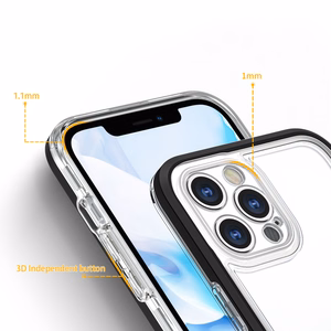 Kirkas 3in1 tapauksessa iPhone 12 Pro runko geeli kansi musta