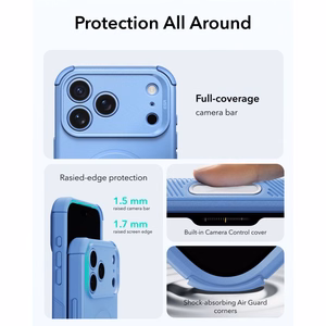 ESR Cyber Tough MagSafe suojakuori malleille iPhone 18 Pro Max / 17 Pro Max, vaaleansininen
