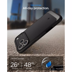 Spigen Rugged Armor MagSafe -suojakuori iPhone 17 Pro Max / 18 Pro Max -malleille, mattamusta
