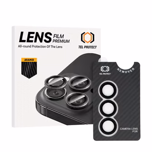 Karkaistu lasi Tel Protect 3D Lens Aramid Series kameralle Samsung Galaxy S26:lle (linssi 3 kpl)