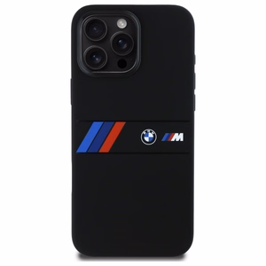 BMW Silikoninen Middle Stripe MagSafe suojakuori iPhone 16 Pro Max:lle - musta