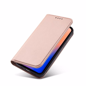 Magneettikorttikotelo iPhone 12 Pro Kotelo kortti lompakko kortti jalusta vaaleanpunainen