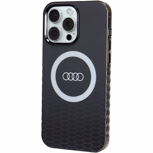 Audi IML Big Logo MagSafe Suojakuori iPhone 15 Pro Max:lle - musta