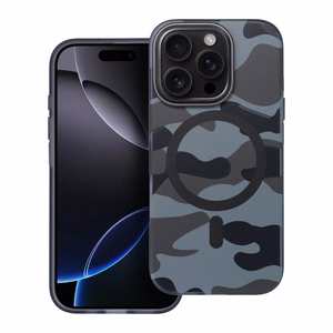 Suojakuori iPhone 16 PLUS:lle Forcell F-Protect Levels Dual Layer 4D MagSafe-yhteensopiva Military Drop-Test black camo