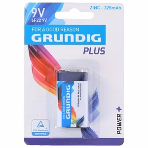 Grundig 6F22 9 V sinkkiparisto, 325 mAh